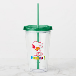 Peanuts   Snoopy & Woodstock Huggable Acrylic Tumbler