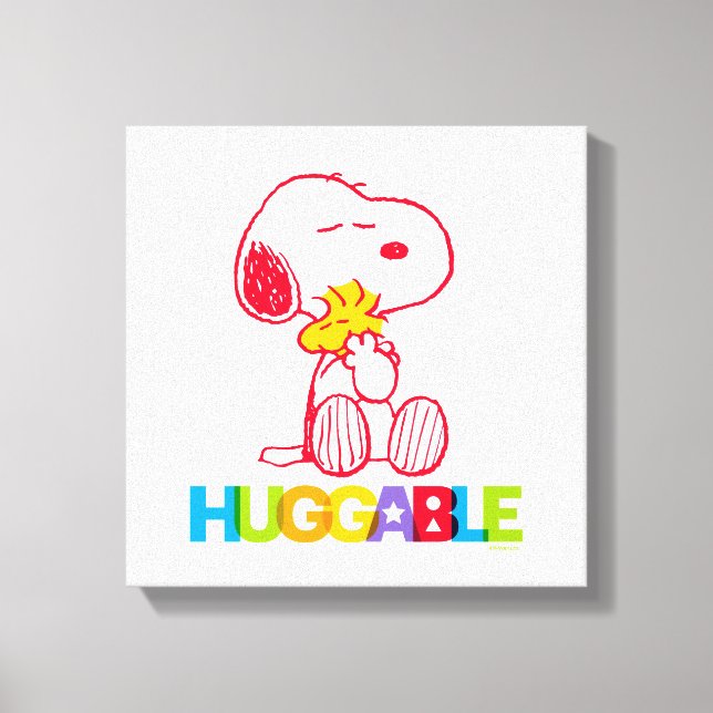 Peanuts | Snoopy & Woodstock Huggable Canvas Print (Front)