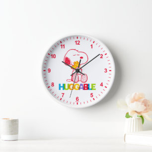 Peanuts Snoopy & Woodstock Huggable Clock