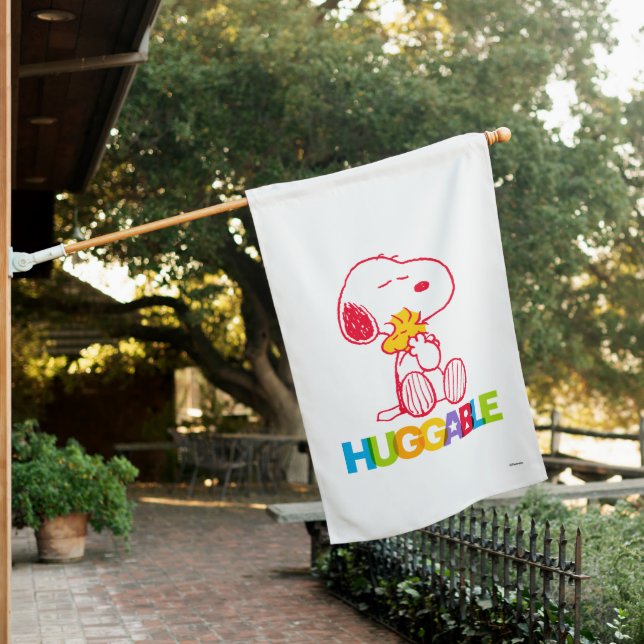 Peanuts | Snoopy & Woodstock Huggable House Flag (In SItu)