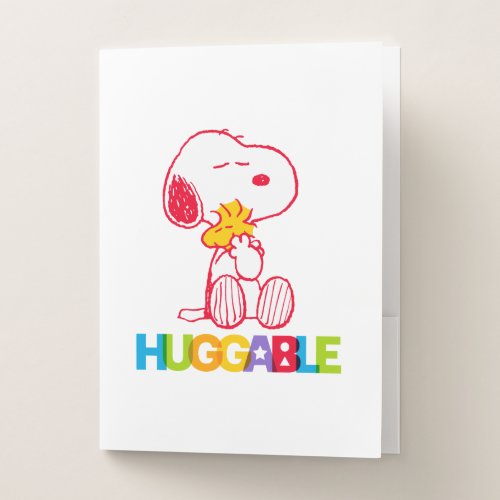 Peanuts  Snoopy  Woodstock Huggable Pocket Folder