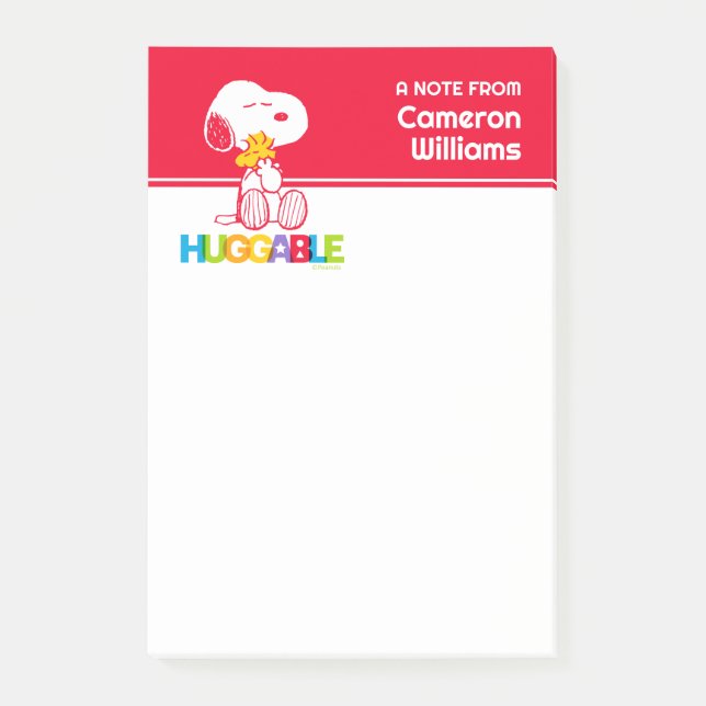 Peanuts | Snoopy & Woodstock Huggable Post-it Notes (Front)