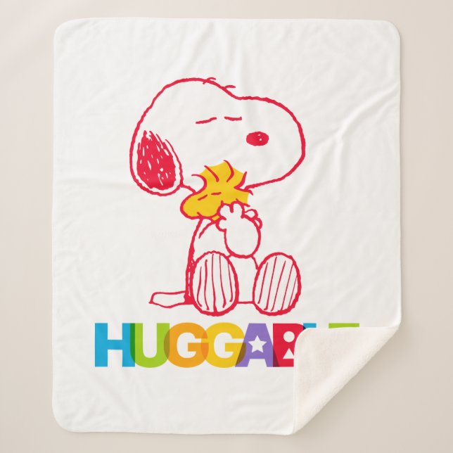 Peanuts | Snoopy & Woodstock Huggable Sherpa Blanket (Front)