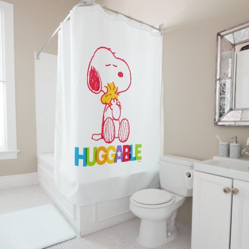 Peanuts  Snoopy  Woodstock Huggable Shower Curtain