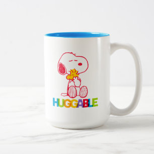Peanuts Snoopy & Woodstock Huggable Two-Tone Coffee Mug