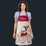 Peanuts | Snoopy & Woodstock Joy Sled Ride Apron<br><div class="desc">Celebrate the holidays and your love of Peanuts with this ugly sweater Christmas design featuring Snoopy and Woodstock sledding in Snoopy's food dish.</div>