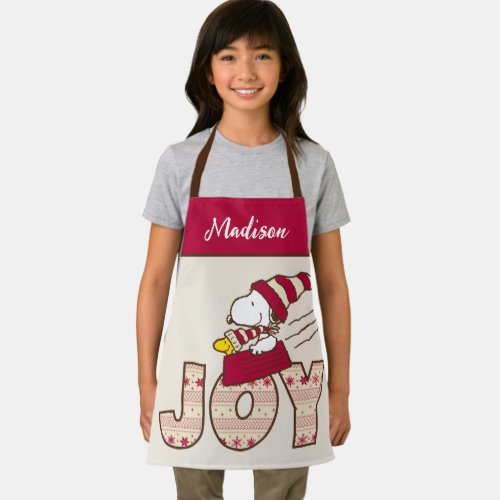 Peanuts  Snoopy  Woodstock Joy Sled Ride Apron