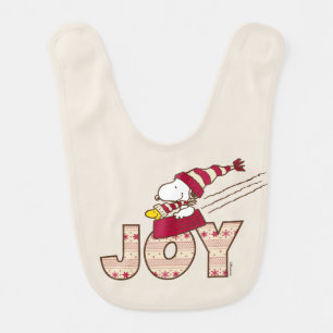 Peanuts   Snoopy & Woodstock Joy Sled Ride Baby Bib