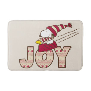 Peanuts Snoopy & Woodstock Joy Sled Ride Bath Mat