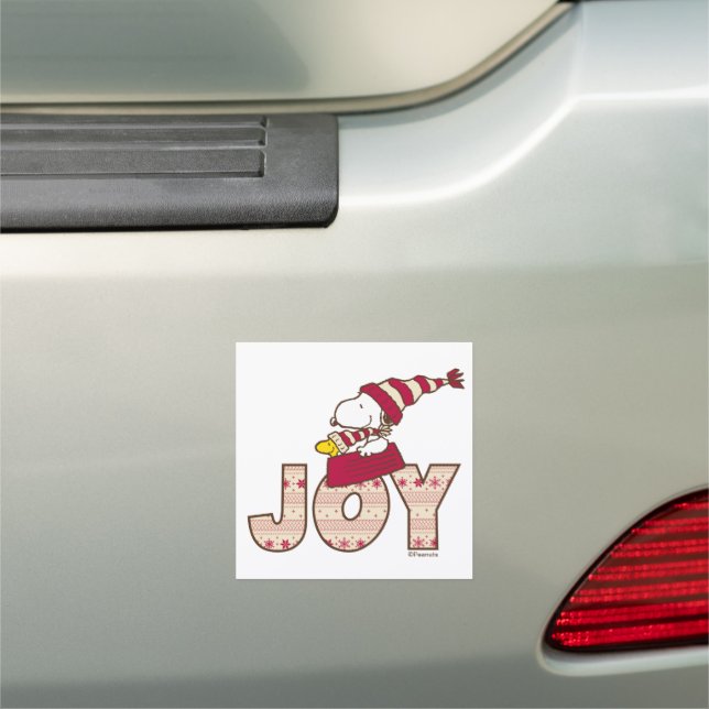 Peanuts | Snoopy & Woodstock Joy Sled Ride Car Magnet (In Situ)