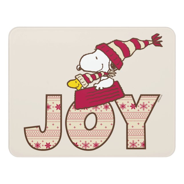 Peanuts | Snoopy & Woodstock Joy Sled Ride Door Sign (Contemporary Front)