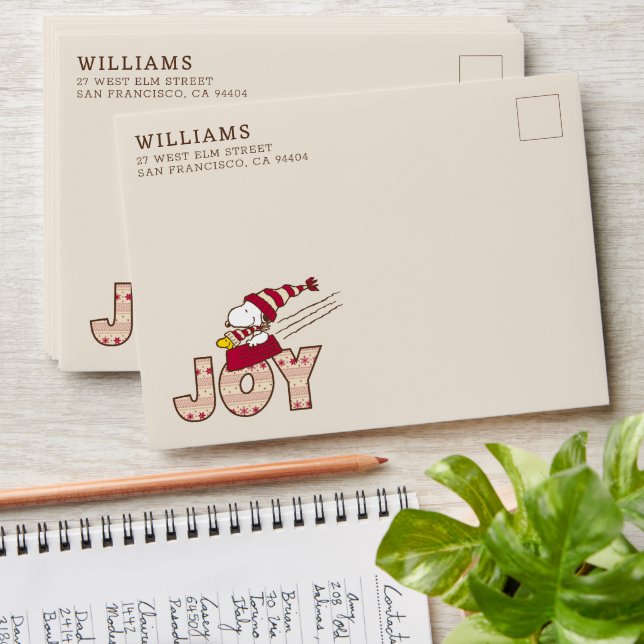 Peanuts | Snoopy & Woodstock Joy Sled Ride Envelope (Stacked)