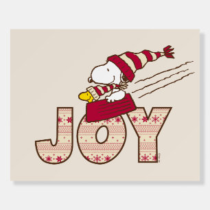 Peanuts   Snoopy & Woodstock Joy Sled Ride Foam Board