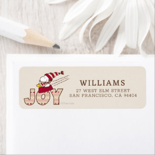 Peanuts   Snoopy & Woodstock Joy Sled Ride Label