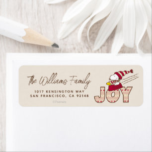 Peanuts   Snoopy & Woodstock Joy Sled Ride Label