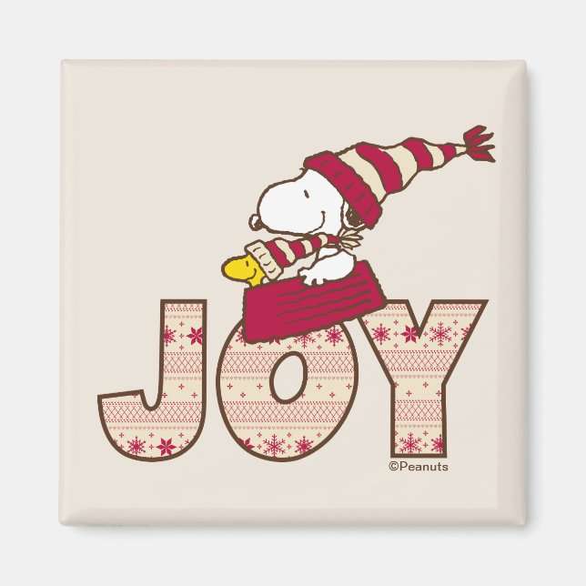 Peanuts | Snoopy & Woodstock Joy Sled Ride Magnet (Front)