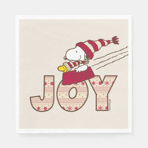 Peanuts Snoopy & Woodstock Joy Sled Ride Napkins