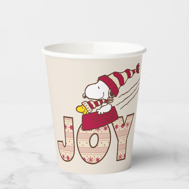 Peanuts | Snoopy & Woodstock Joy Sled Ride Paper Cups (Left)