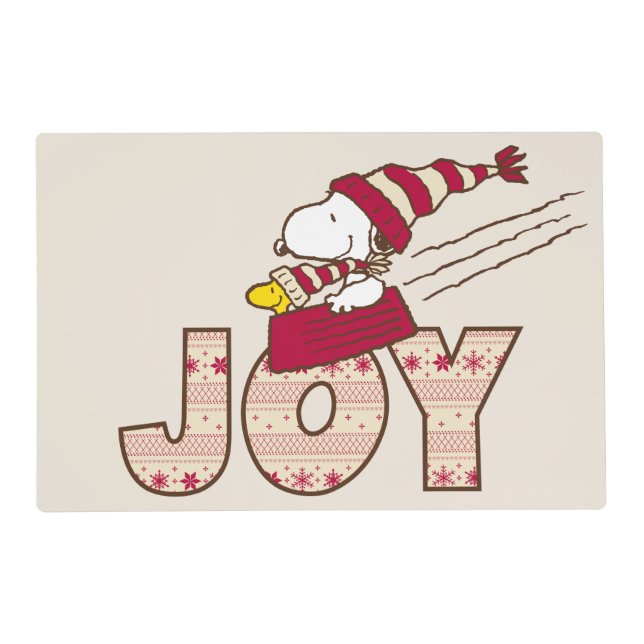 Peanuts | Snoopy & Woodstock Joy Sled Ride Placemat (Front)