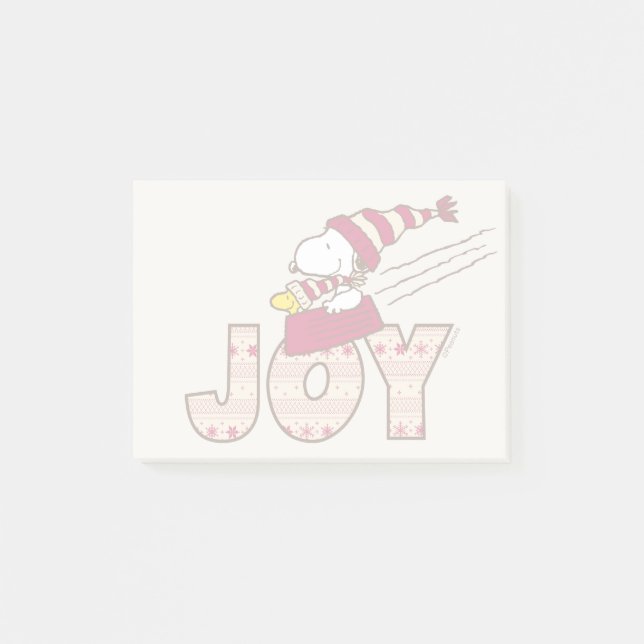 Peanuts | Snoopy & Woodstock Joy Sled Ride Post-it Notes (Front)