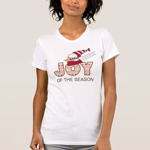 Peanuts  Snoopy  Woodstock Joy Sled Ride T_Shirt