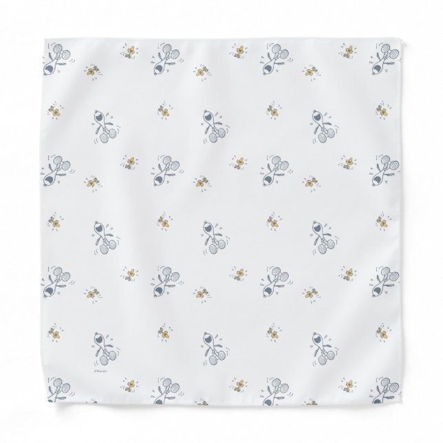 Peanuts | Snoopy & Woodstock Laughing Pattern Bandana (Front)