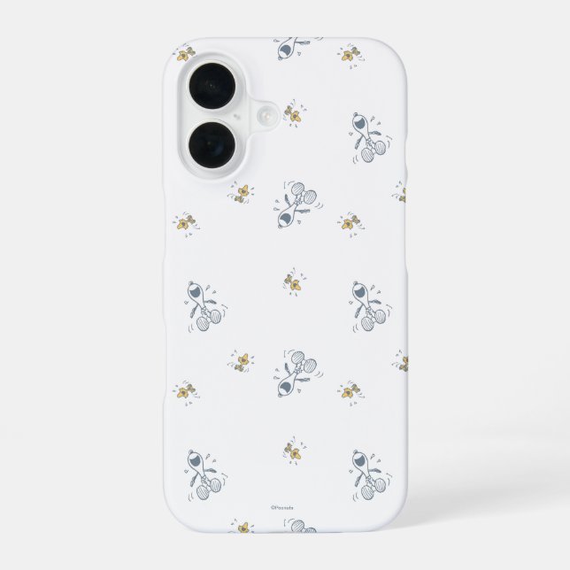 Peanuts | Snoopy & Woodstock Laughing Pattern Iphone Case (Back)