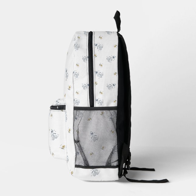 Snoopy & Woodstock Black and White Backpack Purse Peanuts | Snoopy & Woodstock Laughing Pattern Printed  main image 4