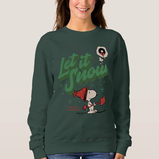 Peanuts | Snoopy & Woodstock Let It Snow Sweatshirt (Front)