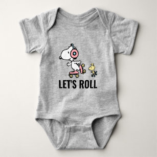 PEANUTS   Snoopy & Woodstock   Let's Roll Baby Bodysuit