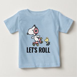 PEANUTS   Snoopy & Woodstock   Let's Roll Baby T-Shirt