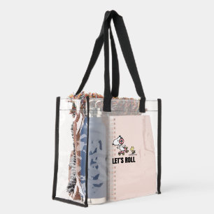 PEANUTS Snoopy & Woodstock Let's Roll Clear Tote Bag