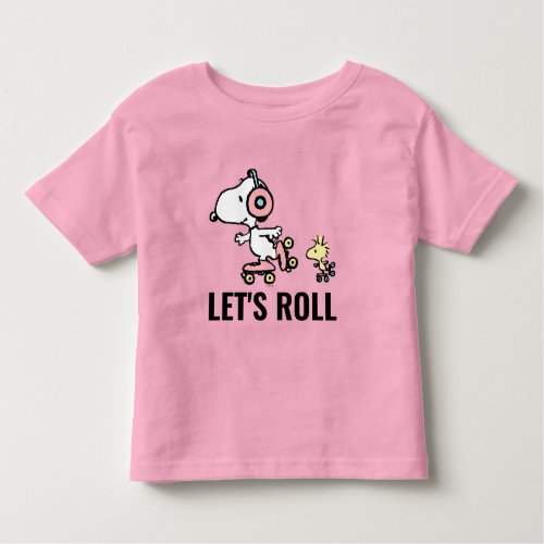 PEANUTS  Snoopy  Woodstock  Lets Roll Toddler T_shirt