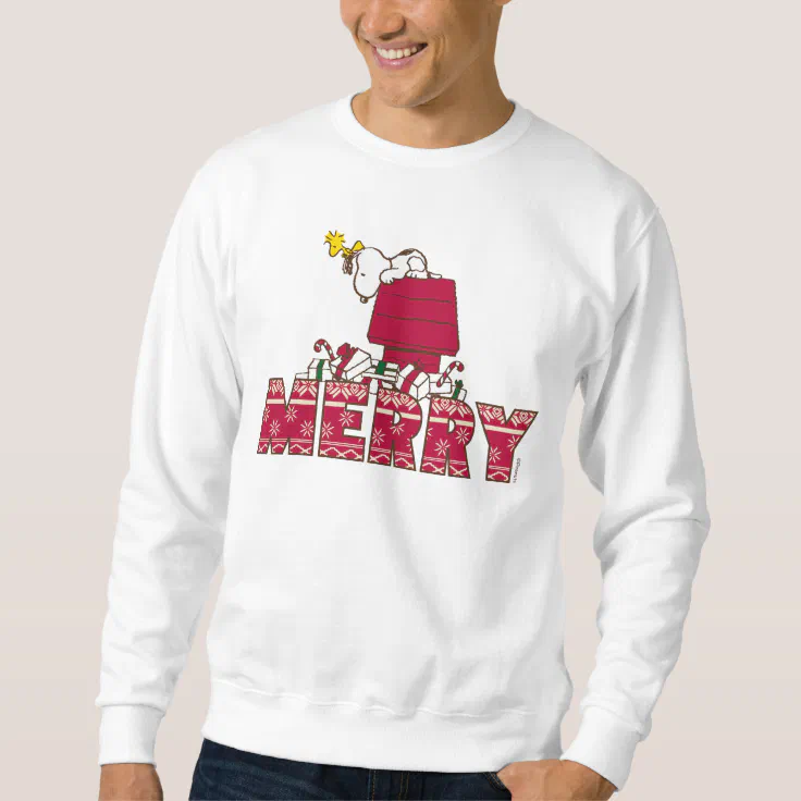 Peanuts | Snoopy & Woodstock Merry Ugly Sweater | Zazzle