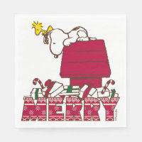 Peanuts | Snoopy & Woodstock Merry Ugly Sweater Napkin