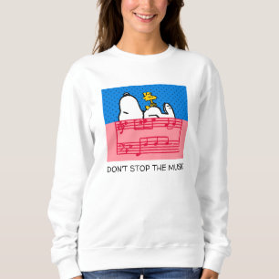 Peanuts Snoopy & Woodstock Music & Polka Dots Sweatshirt