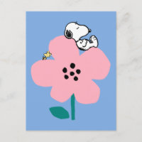 Peanuts | Snoopy & Woodstock Nap on Pink Flower