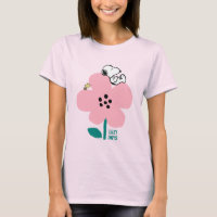 Peanuts | Snoopy & Woodstock Nap on Pink Flower T-Shirt