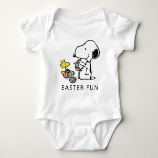 Peanuts | Snoopy & Woodstock Painting Eggs Baby Bodysuit
