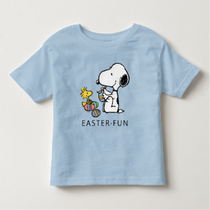 Peanuts   Snoopy & Woodstock Painting Eggs Toddler T-shirt