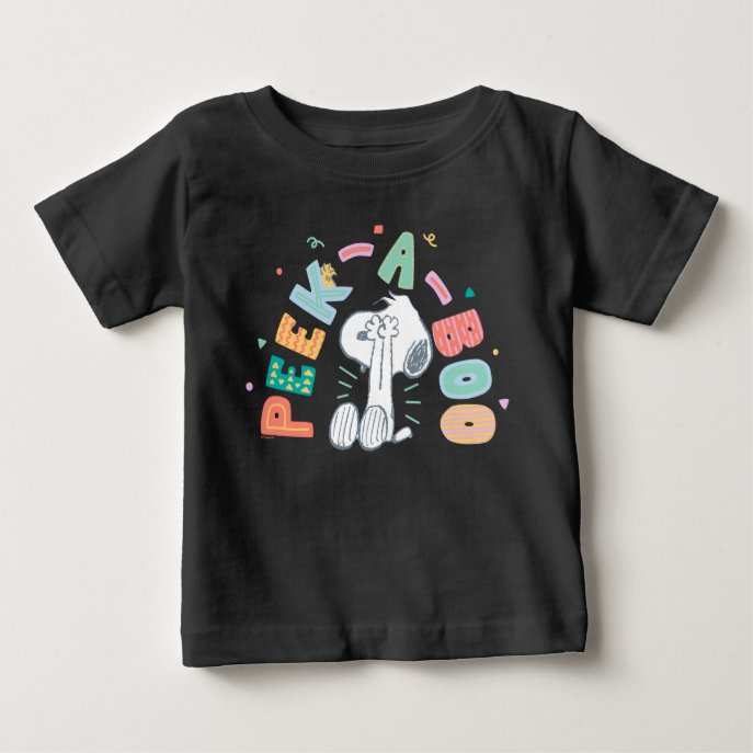 Peanuts | Snoopy &amp; Woodstock Pastel Peek-A-Boo Baby T-Shirt