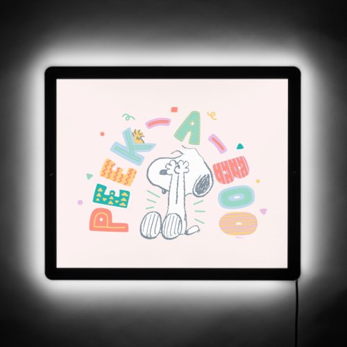 Peanuts  Snoopy  Woodstock Pastel Peek_A_Boo LED Sign