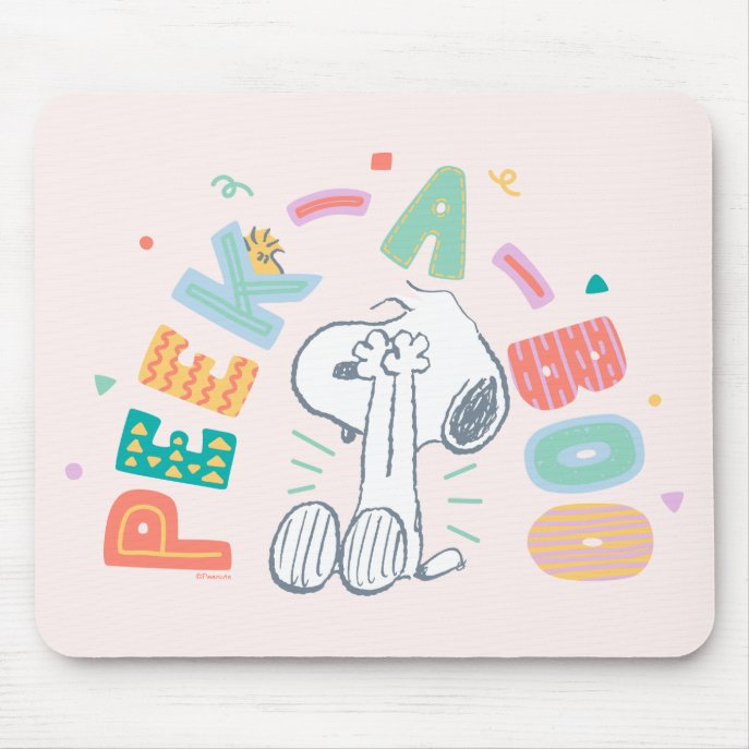 Peanuts | Snoopy &amp; Woodstock Pastel Peek-A-Boo Mouse Pad