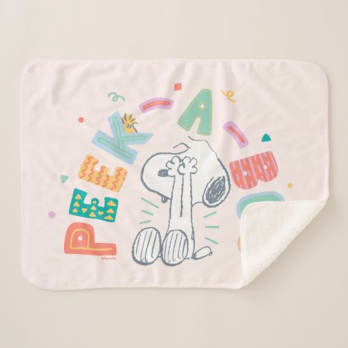 Peanuts  Snoopy  Woodstock Pastel Peek_A_Boo Sherpa Blanket