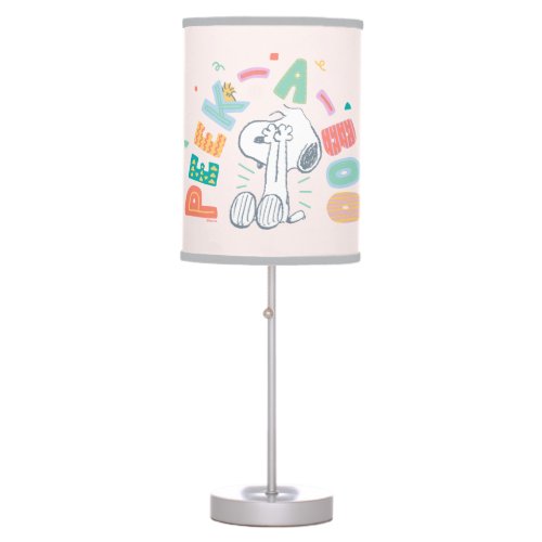 Peanuts  Snoopy  Woodstock Pastel Peek_A_Boo Table Lamp