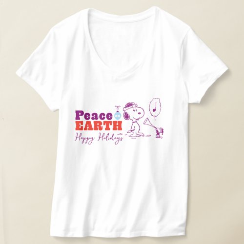 Peanuts  Snoopy  Woodstock Peace on Earth T_Shirt