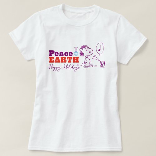 Peanuts  Snoopy  Woodstock Peace on Earth T_Shirt