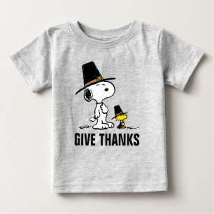 Peanuts   Snoopy & Woodstock Pilgrim Baby T-Shirt