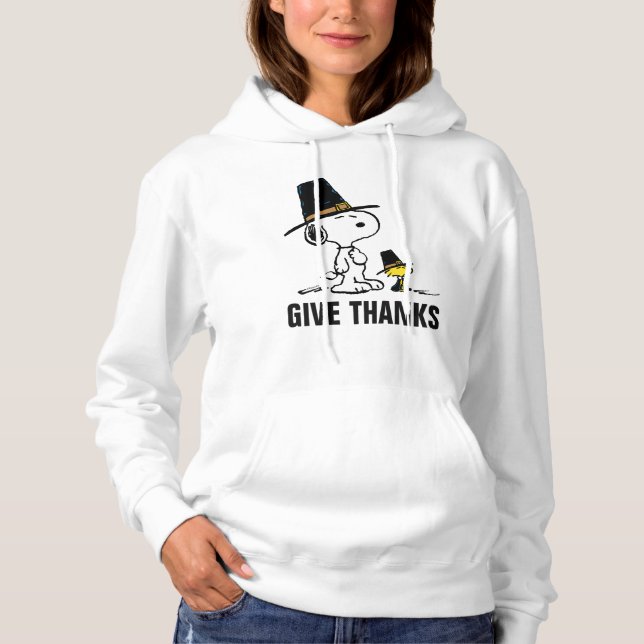 Peanuts | Snoopy & Woodstock Pilgrim Hoodie (Front)