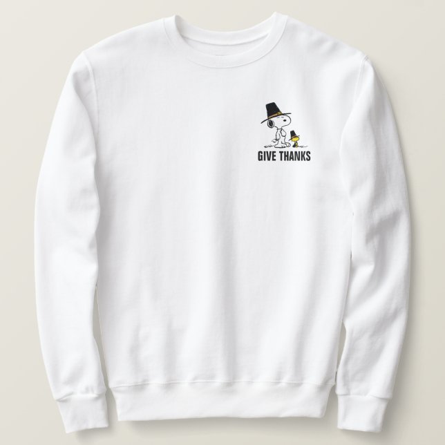 Peanuts | Snoopy & Woodstock Pilgrim Sweatshirt (Design Front)